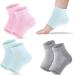3 pairs of moisturizing socks gel heels socks soft ventilation gel heel socks Socks open toe socks for dry hard torn skin -moisturized daily care skin mixed colors