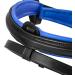 Sunride English Combined Bridle Hawaii - Soft Real Leather Adjustable & Anatomical for Ponies (Black/Blue) - International Shipping Available - Buy Online on GoSupps.com