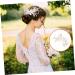 FRCOLOR 1pc Hair Comb Bride Headpieces for Wedding Gold Hair Clips Delicate Bride Hairpin Hair Claw Clips for Women Rhinestone Barrettes for Women Hair Decorations Prom Headpiece Alloy - Buy Online on GoSupps.com