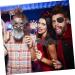 OFFSCH Fake Mustache Beards 3Pcs Beard Halloween Props Costume Facial Hair False Mustaches Fake Mustache Man Prom Handicrafts Grey 21X20X1CM - Buy Online on GoSupps.com