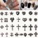 100Pcs Cross Nail Charm 3D Chrome Silver Nail Charms Y2K Nail Art Charms Mixed Punk Vintage Nail Charms for Acrylic Nails Cross Nail Decoration Accessories for Manicure Craft DIY