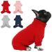 cyeollo Dog Pajamas Fleece Warm Dog Pjs Thermal Dog Onesie Fleece Stretchy Jumpsuits Lightweight Dog Clothes Doggie Winter Outfits for Small Medium Dogs Medium Red