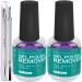 Gel Nail Polish Remover - Gel Polish Remover (2pcs 15ml/0.5oz) Remover for Gel Nail Polish 2-5 Minute Easy and Quick with Pusher and Scraper Nail File Tools No Soaking or Wrapping Foil Gel Remover Kit 2PCS