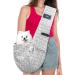 Cuby carriers dogs little dog cat sling pet carrier single shoulder pet bag for travel dog tag bag (gray stripes) l 10 x W 10 x H 5 cm soft cotton gray stripes