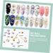 Healeved 36 Boxes Nail Art Accessories Decor Nail Accessories 3d Rivet Nail Art Rhinestone Trim Nail Art Charm Manicures Accessories Nail Art Supplies Plastic Nail Supplies Hollow Out White - Buy Online on GoSupps.com