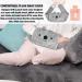 TimesetL Heat Bottle with Soft Plush Cover - Rubber Hot Water Bottle for Pain Relief | Gray Ideal for Belly Back & Legs - Buy Online on GoSupps.com