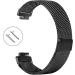 LAREDTREE Stainless Steel Loop Mesh Magnetic Band for Fitbit Inspire 3 - Breathable & Adjustable Wristband for Women and Men (Black) - Buy Online on GoSupps.com