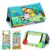 Kumprohu Tummy Time Floor Mirror - Crinkle Cloth Book with Teethers Black and White Sensory Toys for 0 3 6 Infants High Contrast Developmental Infant Toy