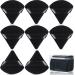 Powder Puff 8 Pcs Face Makeup Puffs Triangle Wedge Shape Soft Velour Powders Puffs for Loose Mineral Powder Body Powder Cosmetic Foundation Wet Dry Beauty Makeup Tool (Black)
