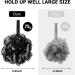 WOODFIB Shower Puff Loofah 4 Pcs - Extra Large Bath Sponge for Body Scrubbing and Exfoliating - Black 75g/PCS - Buy Online on GoSupps.com