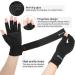 Duerer Arthritis Compression Gloves with Straps - Fingerless Support for RSI Carpal Tunnel Rheumatism & Hand Pain - Unisex Black - Buy Online on GoSupps.com