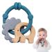 Tyry.hu Beißring baby bracelet bite ring toothing forces toys caustie bachielzeug greipling removable cooling from silicone bite toys bpa-free gifts for newborns (blue elephant)