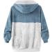 Hanxiulin Women's Fluffy Fleece Jacket - Plush Warm Casual Sweatcoat Windproof 4XL Blue - Buy Online on GoSupps.com