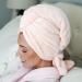 Large Microfiber Hair Towel - Super Absorbent & Fast Drying for Dry, Curly, Long & Thick Hair - Anti-Frizz & Breathable (Pale Pink) - Buy Online on GoSupps.com