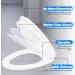 MUU Slow Close White Heavy Duty Toilet Seat - Easy to Install, Clean, Fits All Elongated Toilets - PP Material with Non-slip Seat Bumpers (MU220-PP) - Buy Online on GoSupps.com