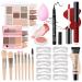 Makeup Kit for Teens Girls Makeup Present Set for Women Makeup Full Kit for Beginners Mini Makeup Bundle Include 7 Nude colors Matte & Shimmer Pigmented Eyeshadow Palette Eyebrow Powder Set D