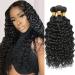 Brazilian Water Wave Bundles (12 14 16 Inch) Human Hair Weave Unprocessed Water Wave Human Hair Bundles 10A Brazilian Water Wave Virgin Hair Bundles Natural Color Water Wave Bundles 12 14 16