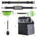 Pecute 4-in-1 Waterproof Dog Training Treat Bag | Robust Walking Bag with Feces Dispenser & Water Bowl - Gray & Green - Buy Online on GoSupps.com