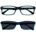 The reading glasses do blue tortoisy readers with matching sun readers worth double pack men women UVSR2092BL +2.00 +2.00 diopttria blue torto