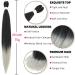Xusuperb Ombre Silver Gray Pre-Stretched Braiding Hair - 20 Inch Soft Yaki Texture Extensions (6 Packs) | T1B/Gray# Kanekalon Hair for Stylish Braids - Buy Online on GoSupps.com