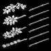 10Pcs Rhinestone Weeding Hair Clips Bridal Hairpin Silver Elegant Hair Barrettes Crystal Bobby Pins Leaf Flower Rhinestone Formal Hair Accessories for Women Girls - Buy Online on GoSupps.com