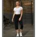 Women's Quick Dry High Waisted Capri Yoga Pants - Black XX-Large | Lightweight Outdoor Hiking Pants for Women - Buy Online on GoSupps.com