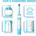 Dinosaur Electric Toothbrush for Kids | Sonic Toothbrush with Timer & Reminder | Rechargeable | Ages 3-12 | 5 Modes | Blue | Includes 4 Brush Heads & Wall-Mounted Holder - Buy Online on GoSupps.com