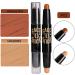 2-in-1 Dual Head Contour Stick Highlight and Contour Stick Long Lasting Waterproof Contour Stick Set (03) - Buy Online on GoSupps.com