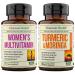 Vimerson Health Women's Multivitamin + Turmeric Moringa Bundle. Immune Health Joint and Cartilage Support Discomfort Relief Immune & Digestive Health Brain & Breast Support Balanced Inflammation