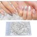 Sonew DIY Nail Art Rhinestones Mini Sparkling Transparent Nail Art Diamond Manicure Tips Decorations for Home Salon - Buy Online on GoSupps.com