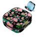 Women's binding pocket pink flowers green leaves flamingo pattern women bandage bags tampon storage bag zip pockets menstrual tied bags multi01