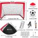 Set of 2 Portable Soccer Goals for Kids | Indoor Pop Up 4'x3' Toddler Soccer Nets with Training Equipment & Cones - Red - Buy Online on GoSupps.com
