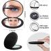ANXVERS Hand-Held LED Travel Vanity Mirror - 1x/10x Magnifying, Compact 3.5-Inch Luminous Mirror, Double-Sided - Black - Buy Online on GoSupps.com