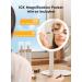 Foldable Makeup Mirror with Lights | 46 LED Dimmable Vanity Mirror for Travel | 10X Magnification Pocket Mirror | Rechargeable & Portable - Buy Online on GoSupps.com