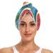 Watermelon Strawberry Orange Hair Towel 2 Pack Super Absorbent Hair Drying Towel Quick Dry Hair Turbans Head Towel with Button Twisty Wrap for Women Girls