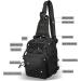 YAKEDA Tactical EDC Backpack - Military Sling Shoulder Bag for Travel & Outdoor Hiking (Black) - Buy Online on GoSupps.com