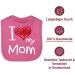 Shop Shirtracer Baby Bib - I Love My Mom in Pink | Perfect Gift for Newborns & Toddlers - Buy Online on GoSupps.com