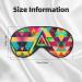 Buy SSIMOO Colorful Triangle Pattern Double-Sided Eye Mask - Soft Light Blocking for Quality Sleep - International Shipping Available - Buy Online on GoSupps.com