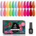 Beetles 12-Piece Macaroon Gel Nail Polish Kit - Hot Pink Red Neon Green Yellow Set | Salon-quality Soak Off LED Nail Lamp Manicure Set for Women, Mom, Girlfriend | Nail Art Gifts - Buy Online on GoSupps.com