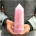 Jukuckv Natural Rose Quartz Crystal Obelisk - Reiki Healing Stone Wand (500g) for Spiritual Support & Home Decoration - Buy Online on GoSupps.com