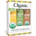 Cliganic Organic Lip Balm Set 3 Pack 0.15 fl oz (4.25 ml) Each