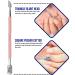 Jestilo Stainless Steel Cuticle Pusher and UV Gel Nail Polish Remover Pack of 2 Cuticle Remover & Trimmer | Nail Art Tools Scraper and Cleaner (Pink) - Buy Online on GoSupps.com