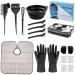 Xarchy Professional Salon Hair Dye Kit 19 Pieces Hair Coloring Kit, Hair Dye Brush Hair Color Brush Hair Tinting Bowl, Necessary Hair Coloring Tools for Salon Hairdressing & DIY at Home