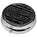 Abstract Science Chemistry Round Pill Box - 3 Compartment Decorative Travel Organizer for Vitamins & Medications - Buy Online on GoSupps.com