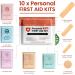 10 Pack Personal First Aid Kit for Minor Cuts, Scrapes, and Burns - Ideal for Home, Office, Car, School, Business, Camping - Individually Wrapped First Aid Products (Orange) - Buy Online on GoSupps.com