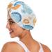 Beautiful Seashells Hair Towel 2 Pack | Super Absorbent Quick Dry Hair Turbans for Women & Girls - Buy Online on GoSupps.com