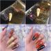 Gold Nail Foil Transfer Stickers - Holographic Designer Nail Art Supplies - 3D Glitter Line Manicure Accessories - 16 Sheets - Buy Online on GoSupps.com