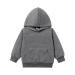 PATPAT Toddler Hoodie Boy Girl Hooded Sweatshirt Solid Color Textured with Pocket Pullover Hoodies for Toddler 4-5 Years Grey