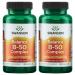 Swanson B-50 Complex - Vitamin Supplement Promoting Energy & Metabolism Support - May Support Heart Health & Memory - (100 Capsules) (2 Pack) 100 Count (Pack of 2)