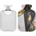 Naanle Hot Water Bottle with Cover - Palm Leaf & Deer Design 2L Heat Bottle for Pain Relief & Warmth - Perfect for Back Hand Foot & Neck Therapy - Buy Online on GoSupps.com